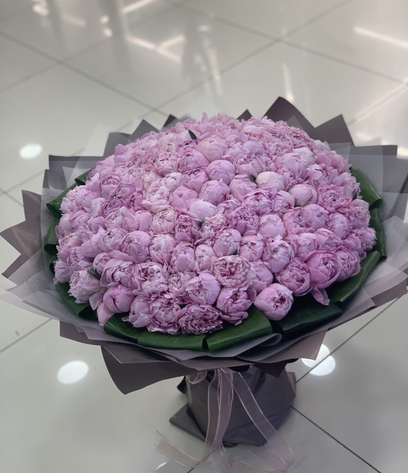 Premium Pembe Şakayık Buketi