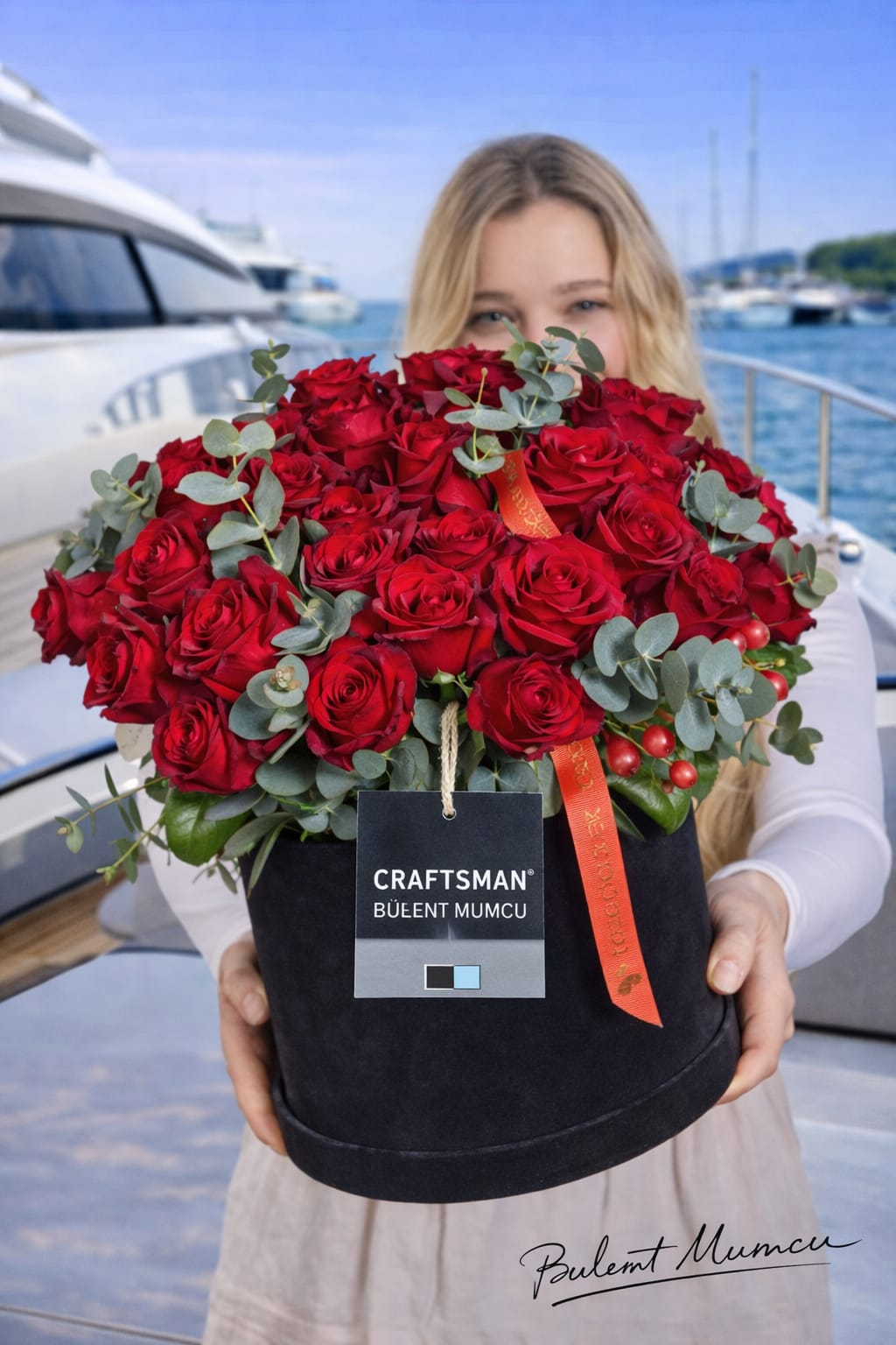 Kırmızı Güller Kutuda Aranjman 