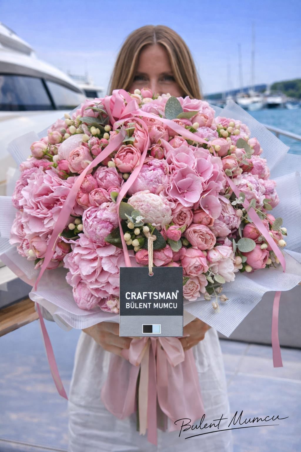 Prenses Dokunuşu – Pembe Şakayık & Gül Aranjmanı