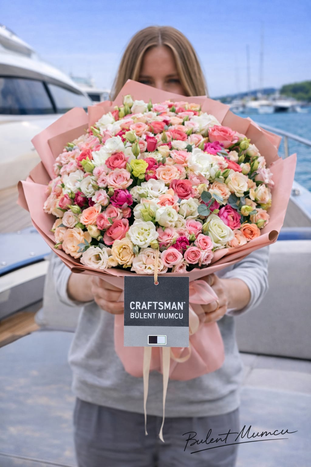 Şeftali Rüyası – Soft Tonlarda Romantik Buket