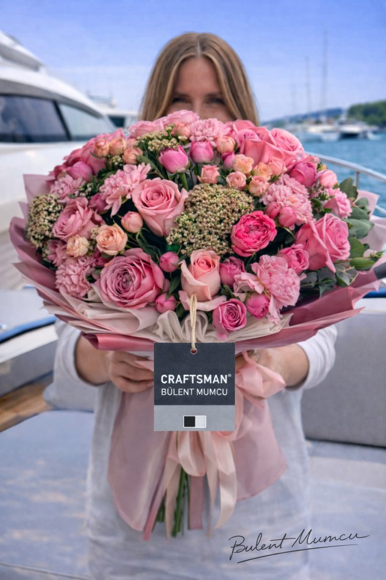 Gül Bahçesi – Yoğun Pembe & Somon Gül Buketi